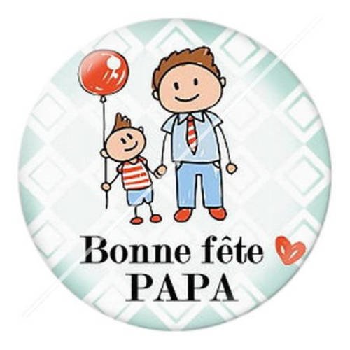 Cabochon résine a coller 25 mm pour papa f16 