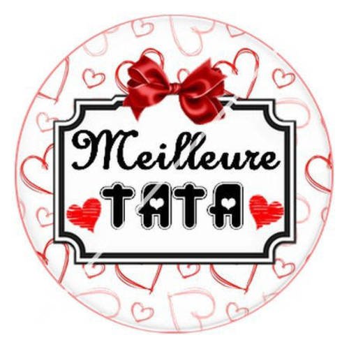 Cabochon résine a coller 25 mm pour super tata 8 