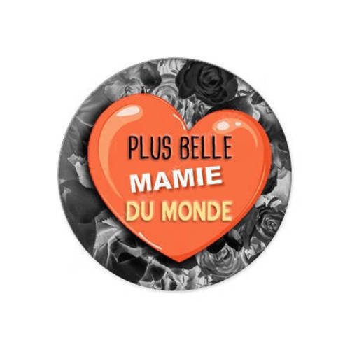 Cabochon résine a coller 25 mm pour mamie f24 