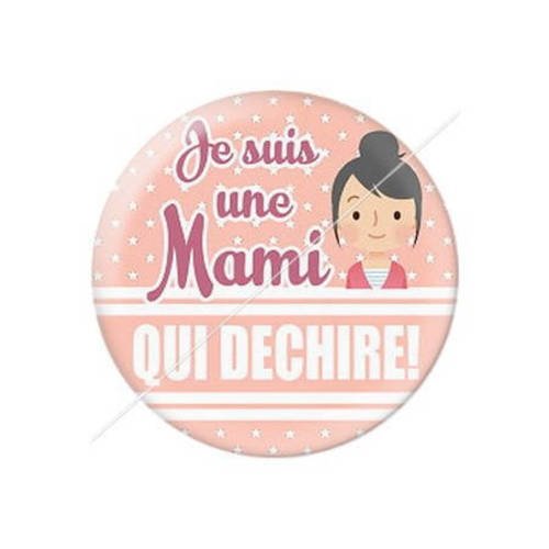Cabochon résine a coller 25 mm pour mami 