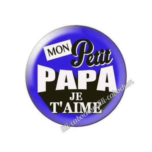 Cabochon résine a coller 25 mm papa p38 