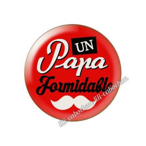 Cabochon résine a coller 25 mm papa p262 