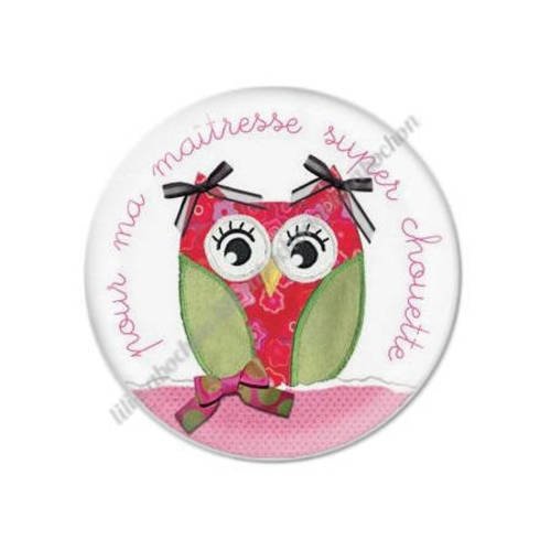 Cabochon résine a coller 25 mm maîtresse t21 