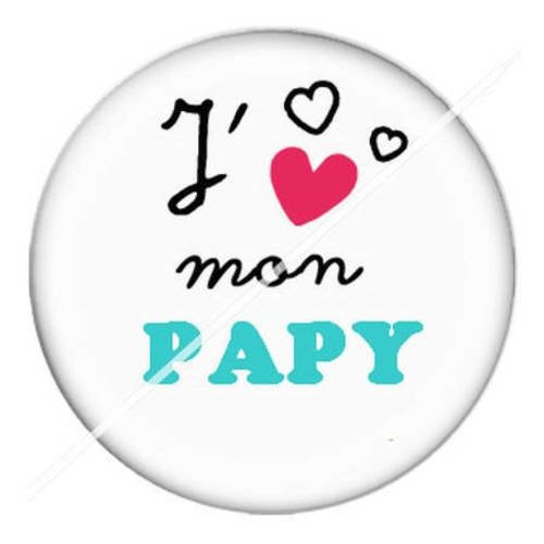 Cabochon résine a coller 25 mm pour fête papy papi 6 
