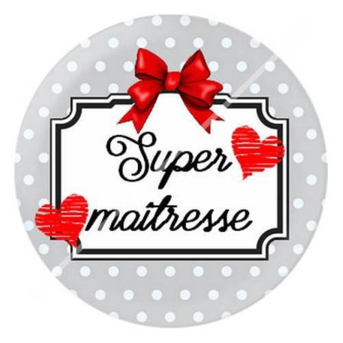 Cabochon résine a coller 25 mm pour super maîtresse 15 