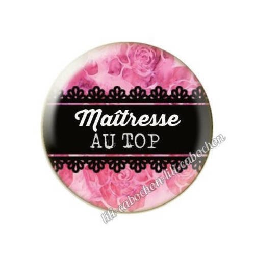 Cabochon résine a coller 25 mm maîtresse ab24 