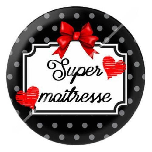 Cabochon résine a coller 25 mm pour super maîtresse 9 