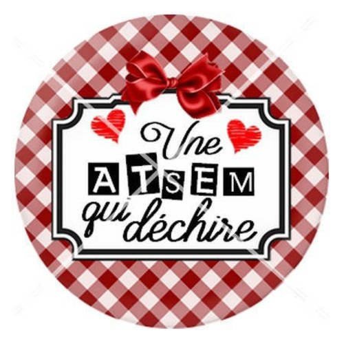 Cabochon résine a coller 25 mm pour atsem 15 