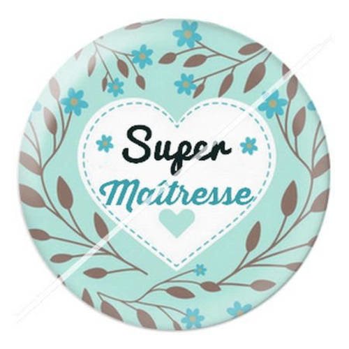 Cabochon résine a coller 25 mm maîtresse 9 