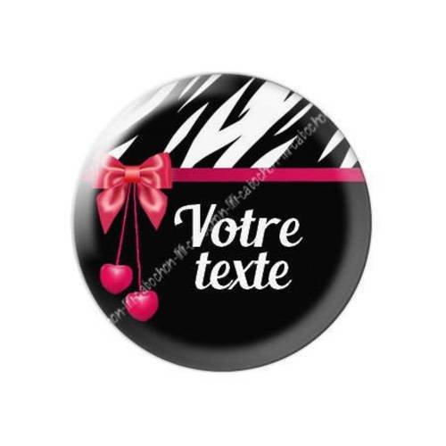 Cabochon résine a coller 25 mm à personnaliser avec votre texte ref f34 