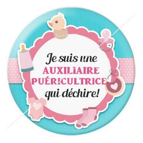 Cabochon résine a coller 25 mm auxiliaire puéricultrice 2 