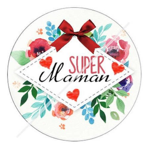Cabochon résine a coller 25 mm pour maman s1 