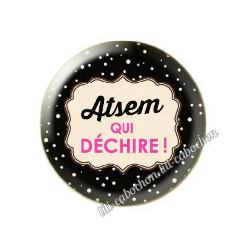 Cabochon résine a coller 25 mm pour atsem m56 