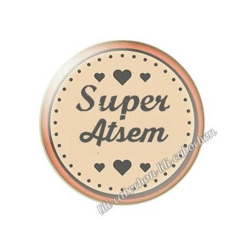 Cabochon résine a coller 25 mm pour atsem m26 