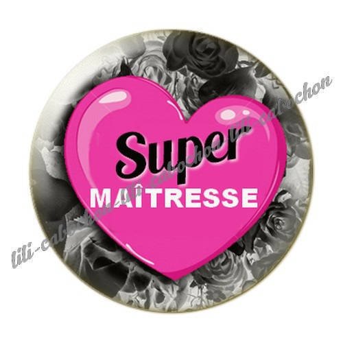 Cabochon résine a coller 25 mm maîtresse i64 