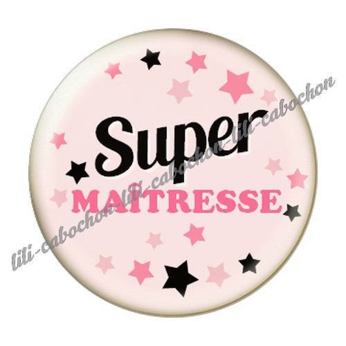 Cabochon résine a coller 25 mm maîtresse i20 