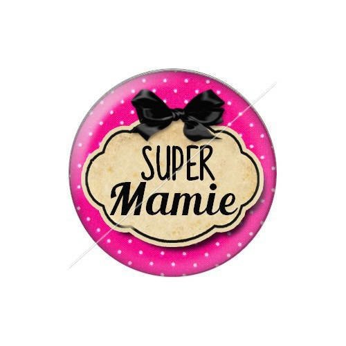 Cabochon résine a coller 25 mm mamie j6 
