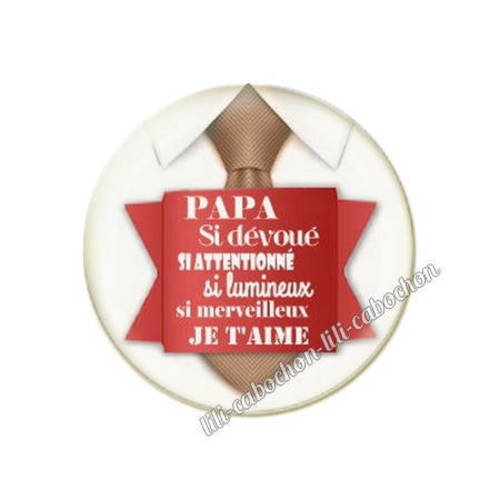 Cabochon en résine époxy 25 mm *  thème papa 73