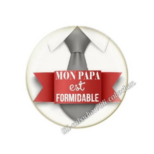 Cabochon en résine époxy 25 mm *  thème papa 72