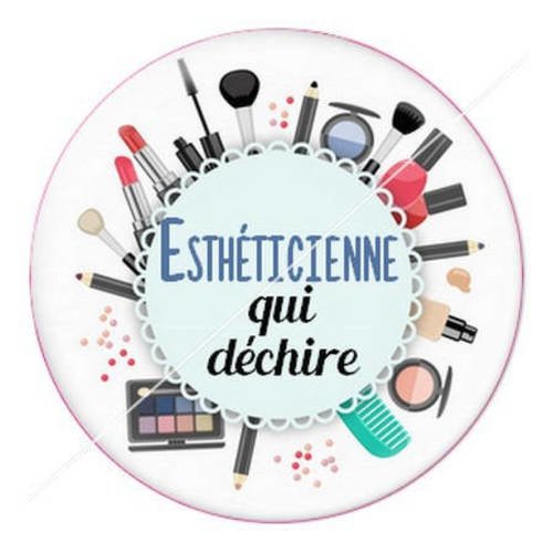 Cabochon résine a coller 25 mm coiffeuse esthéticienne 2 