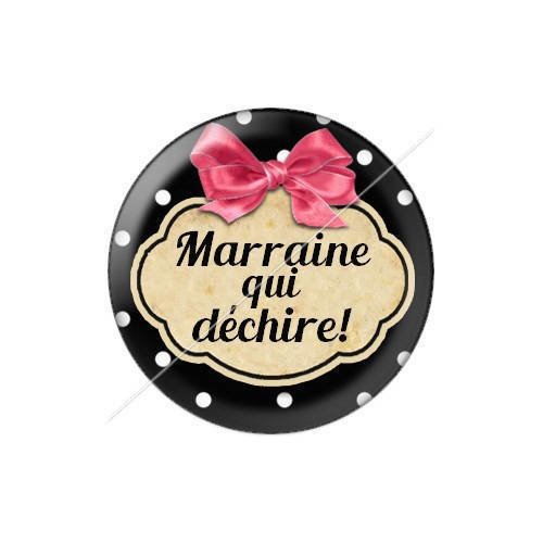 Cabochon résine a coller 25 mm marraine j31 