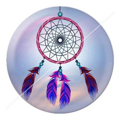 Cabochon résine a coller 25 mm thème ethnique attrape rêve 20 