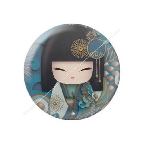 Cabochon résine a coller 25 mm kokeshi 5 