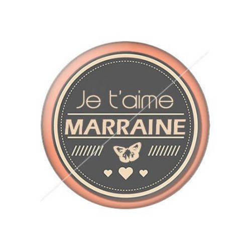 Cabochon résine a coller 25 mm marraine j11 