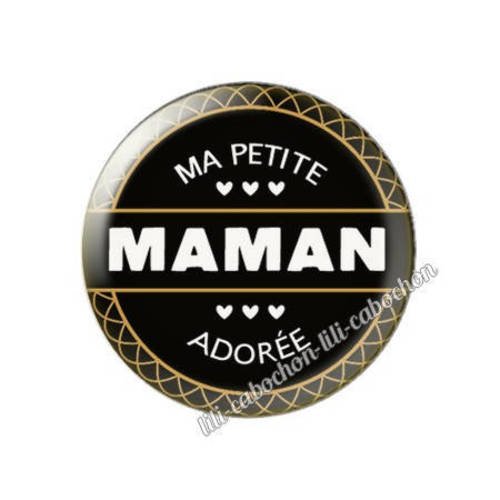 Cabochon résine a coller 25 mm maman av2