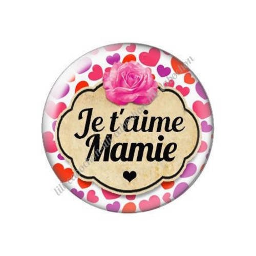 Cabochon résine a coller 25 mm  mamie m48 