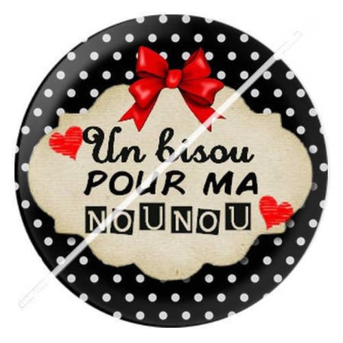 Cabochon résine a coller 25 mm pour nounou 12 