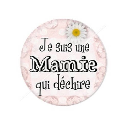 Cabochon résine a coller 25 mm mamie f1 