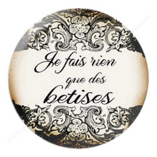 Cabochon résine a coller 25 mm je fais rien que des bétises 