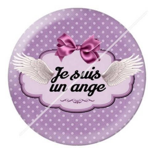 Cabochon résine a coller 25 mm  ange 7 
