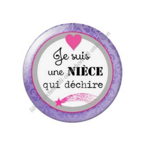 Cabochon résine a coller 25 mm nièce o42 