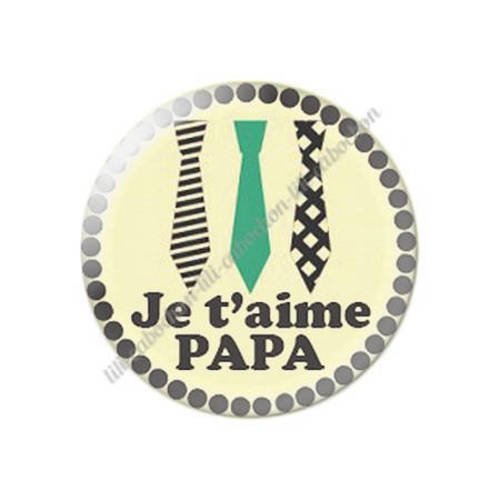 Cabochon résine a coller 25 mm papa 64 