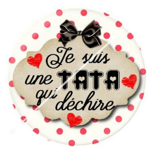 Cabochon résine a coller 25 mm pour super tata 9 