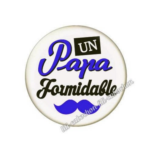 Cabochon résine a coller 25 mm papa p41 