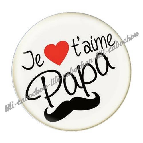 Cabochon résine a coller 25 mm papa 4 