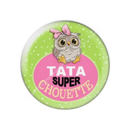 Cabochon résine a coller 25 mm tatie tata f15 