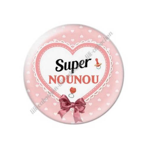 Cabochon résine a coller 25 mm pour nounou k5 