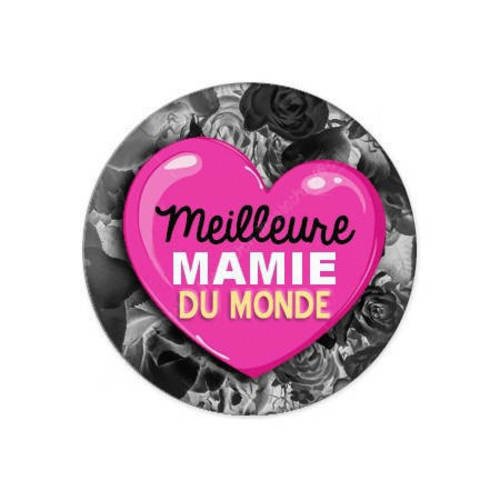 Cabochon résine a coller 25 mm pour mamie f37 