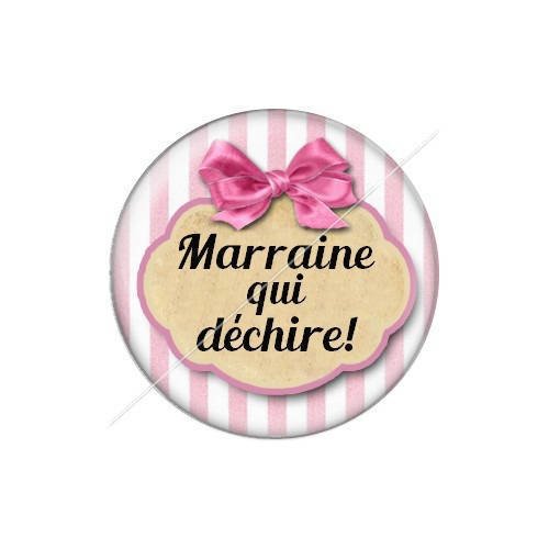 Cabochon résine a coller 25 mm marraine j30 