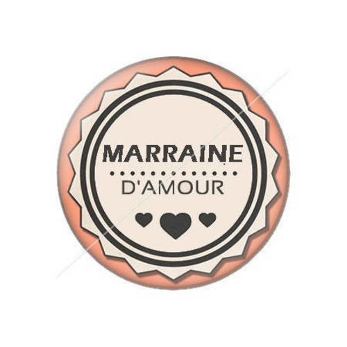 Cabochon résine a coller 25 mm marraine j4 