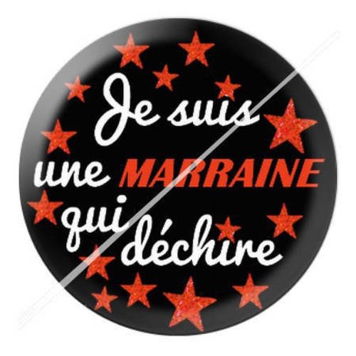 Cabochon résine a coller 25 mm marraine qui déchire 14 