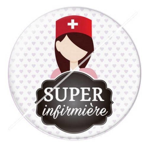 Cabochon résine a coller 25 mm pour infirmière b1 