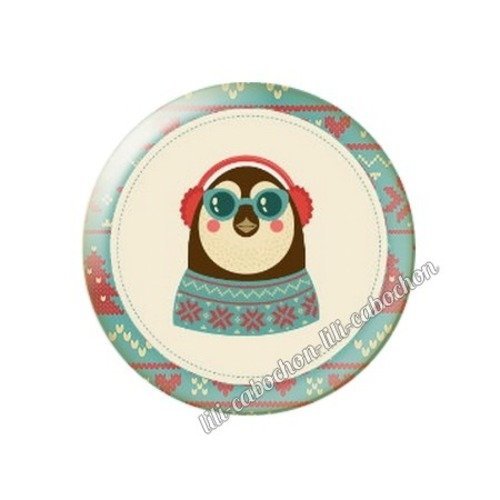 Cabochon résine a coller 25 mm noël bc1