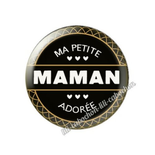 Cabochon résine a coller 25 mm maman pl2