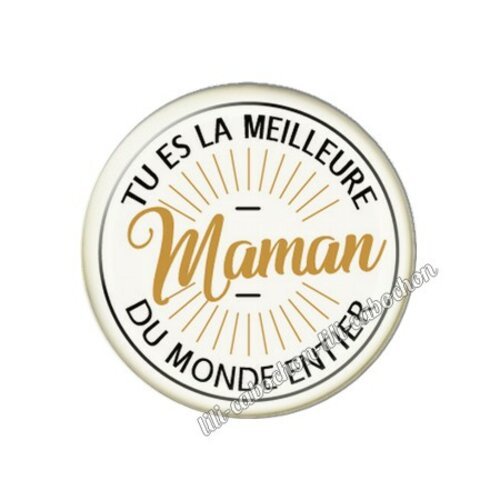 Cabochon résine a coller 25 mm maman pl3