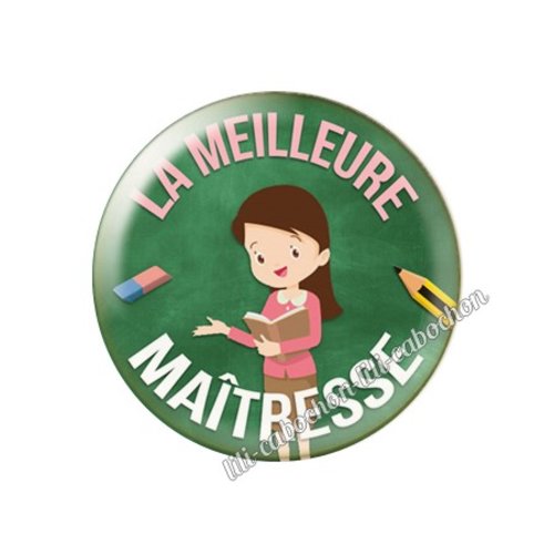 Cabochon résine a coller 25 mm maîtresse az3